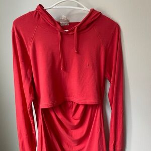 B-warmer Boob design fleece lined nursing sweater